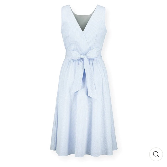 HOPE & HENRY WOMEN A-Line Dress with Waist Sash NWT Size 8 100% organic cotton - Picture 4 of 15